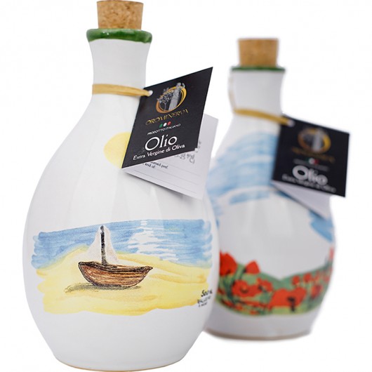 Extra virgin olive oil - Handcrafted ceramic bottle